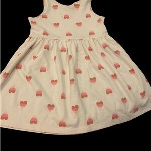Cat & Jack White Dress with Pink Heart Design